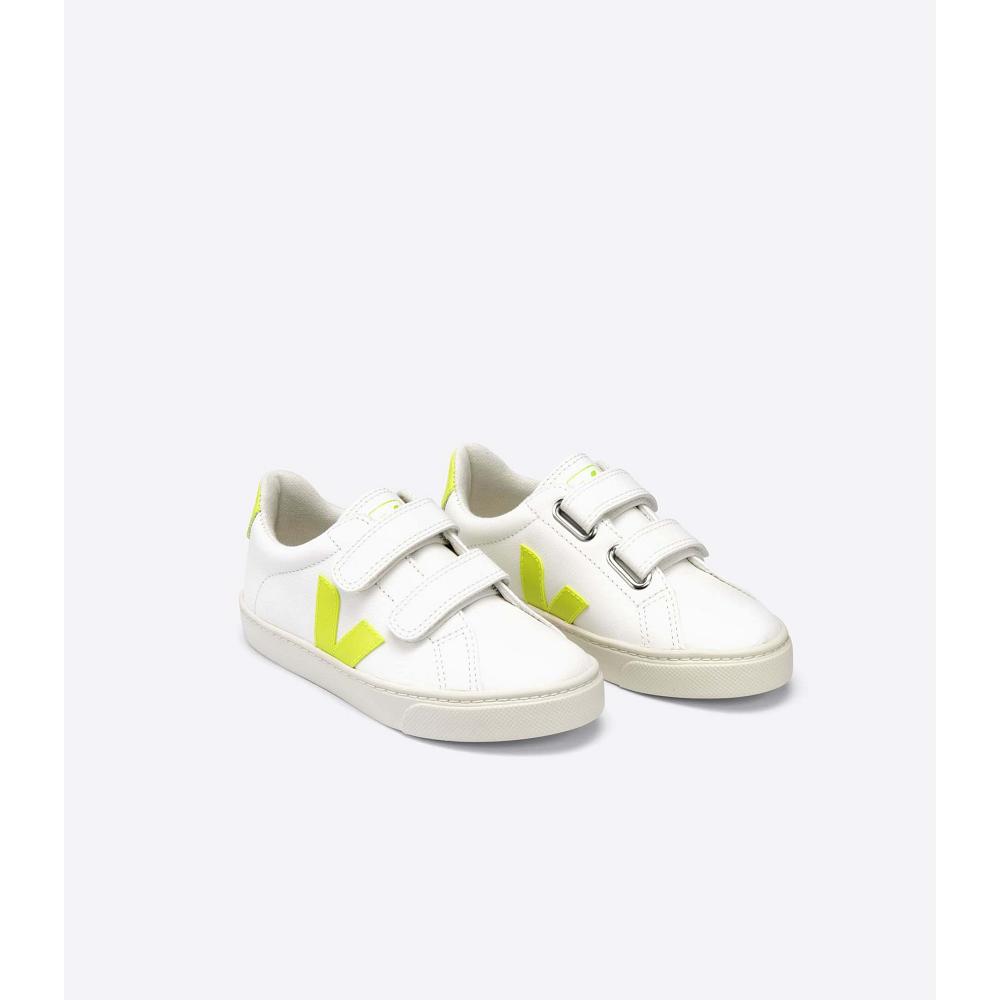 White/Green Kids' Veja ESPLAR CHROMEFREE Shoes | AU 726GSO